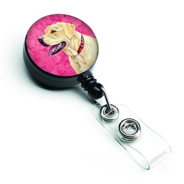 Teachers Aid Pink Labrador Retractable Badge Reel TE54506